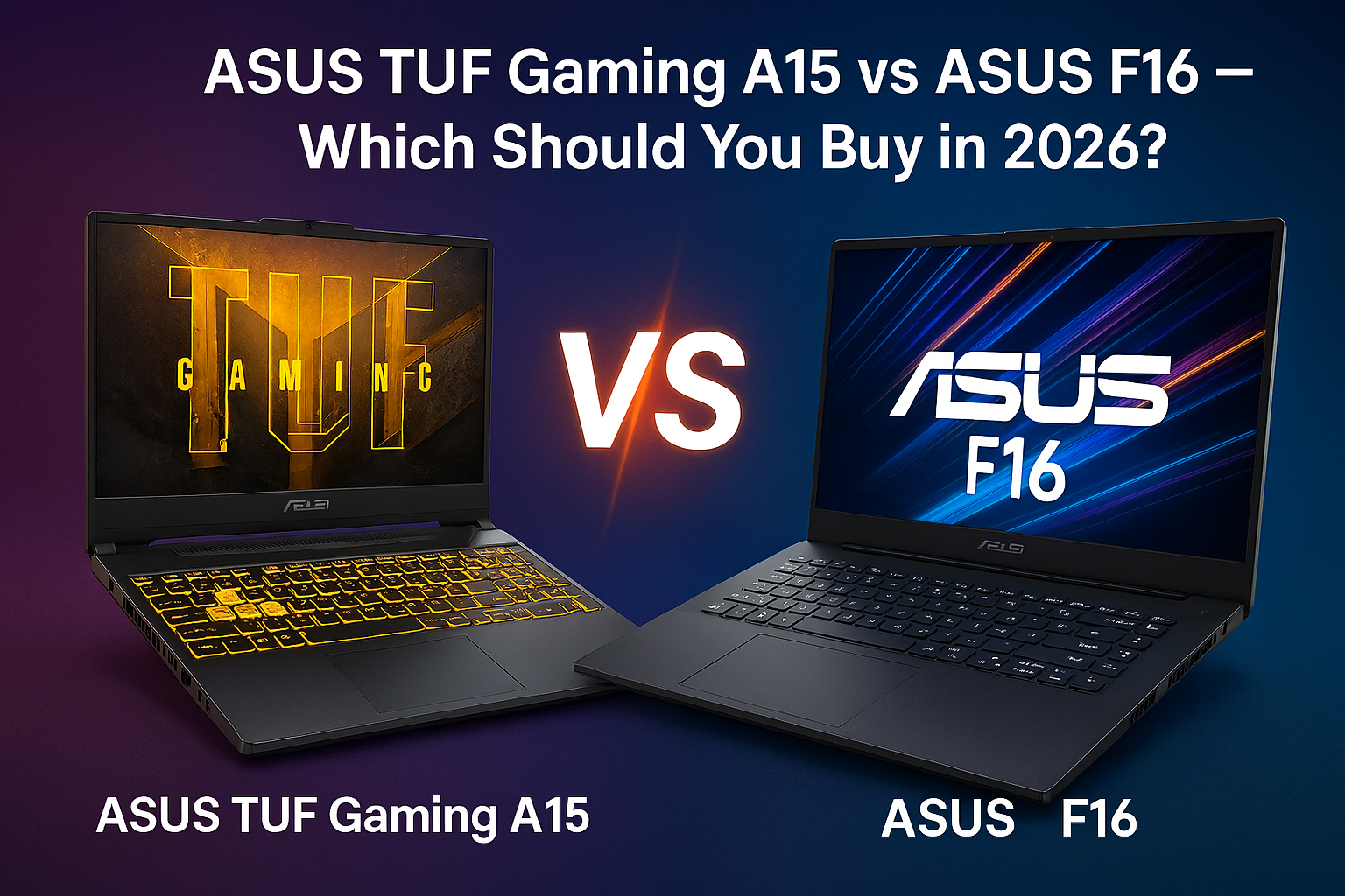 ASUS TUF Gaming A15 vs ASUS F16 — Which Should You Buy in 2026?