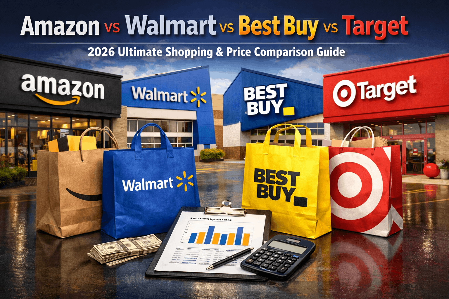 Amazon vs Walmart vs Best Buy vs Target (2026 Ultimate Shopping & Price Comparison Guide)