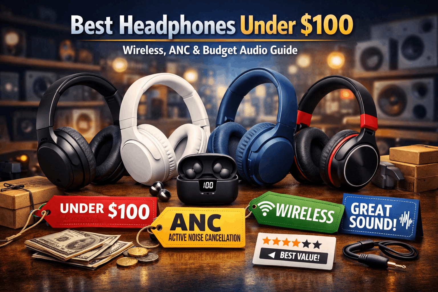 Best Headphones Under $100 (Wireless, ANC & Budget Audio Guide)
